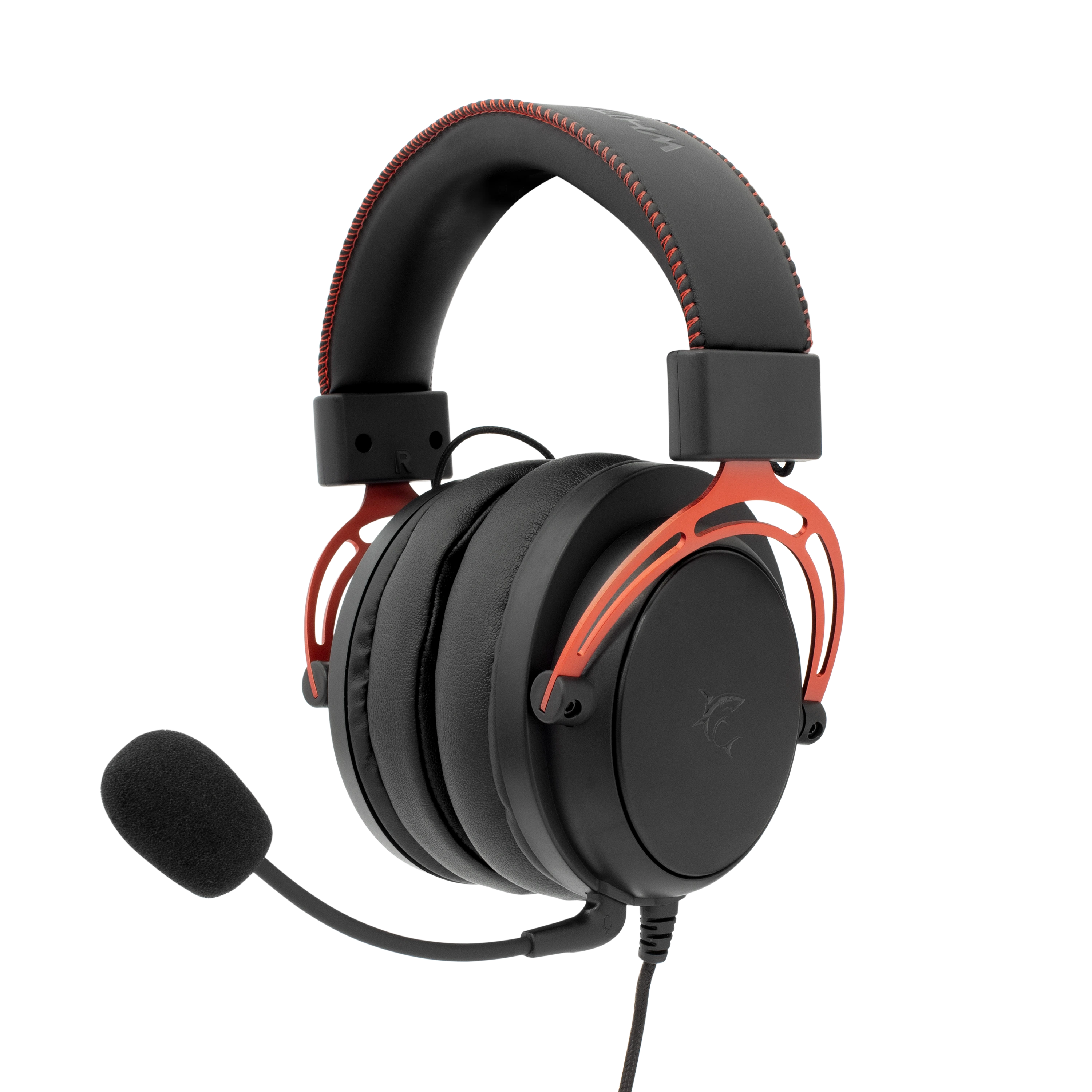 Kufje Gaming GORILLA White Shark e zezë / e kuqe & e zezë / hiri